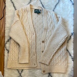 American Eagle Cream Cable Knit Cardigan